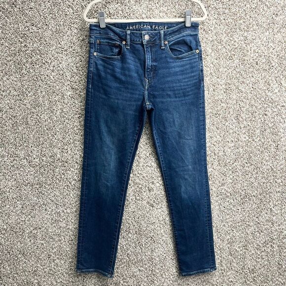 American Eagle Jeans Men’s 31x32 AirFlex+ Slim Straight Blue Denim - Picture 1 of 8